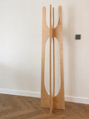 Modern Wooden Coat Rack | Scandinavian Freestanding Coat Stand | Birch Plywood Hall Tree | Minimal Entryway Organizer