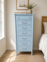 Thomasville Allegro Faux Bamboo Tall 7-Drawer Dresser: Hollywood Regency Palm Beach Style