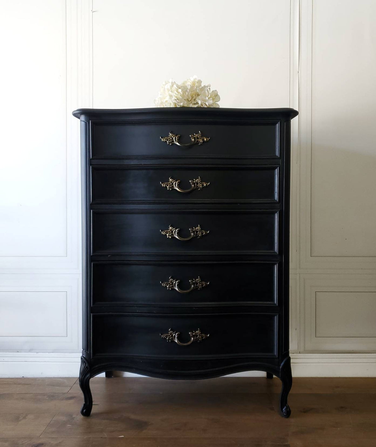 Dixie Matte Black Highboy Chest Dresser
