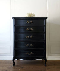 Dixie Matte Black Highboy Chest Dresser