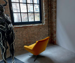 Golden Yellow Swivel Club Chair
