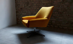 Golden Yellow Swivel Club Chair