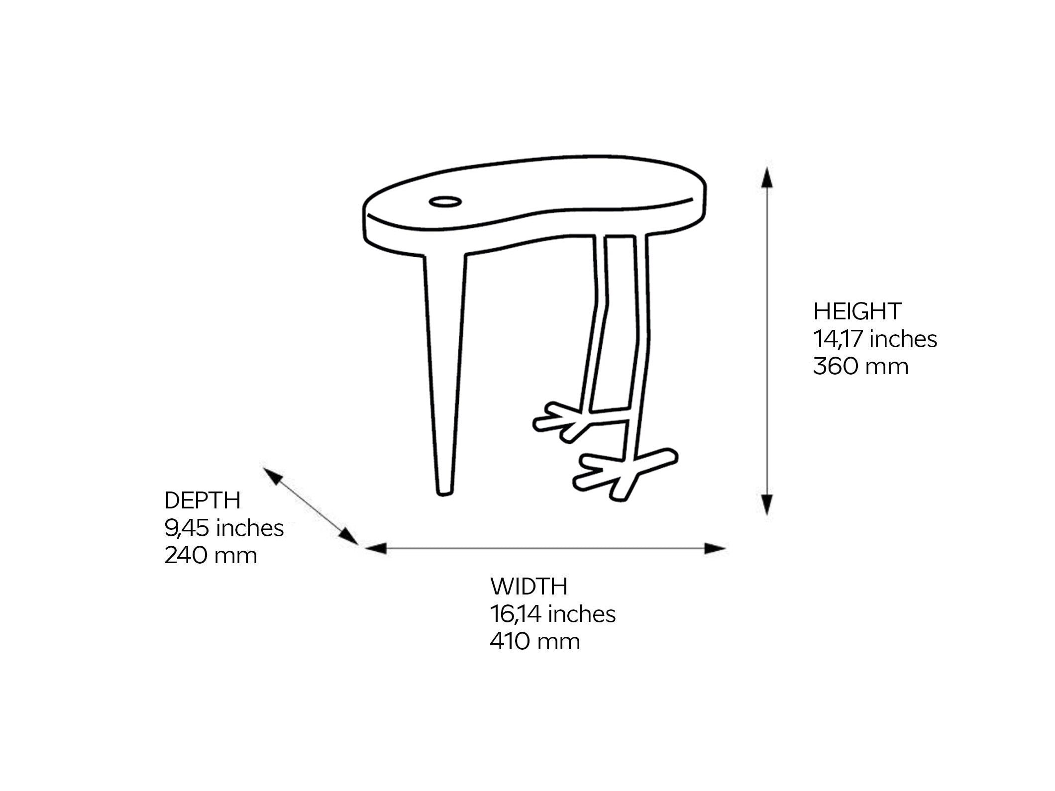 Side Table "Chick" by Maria Rästa