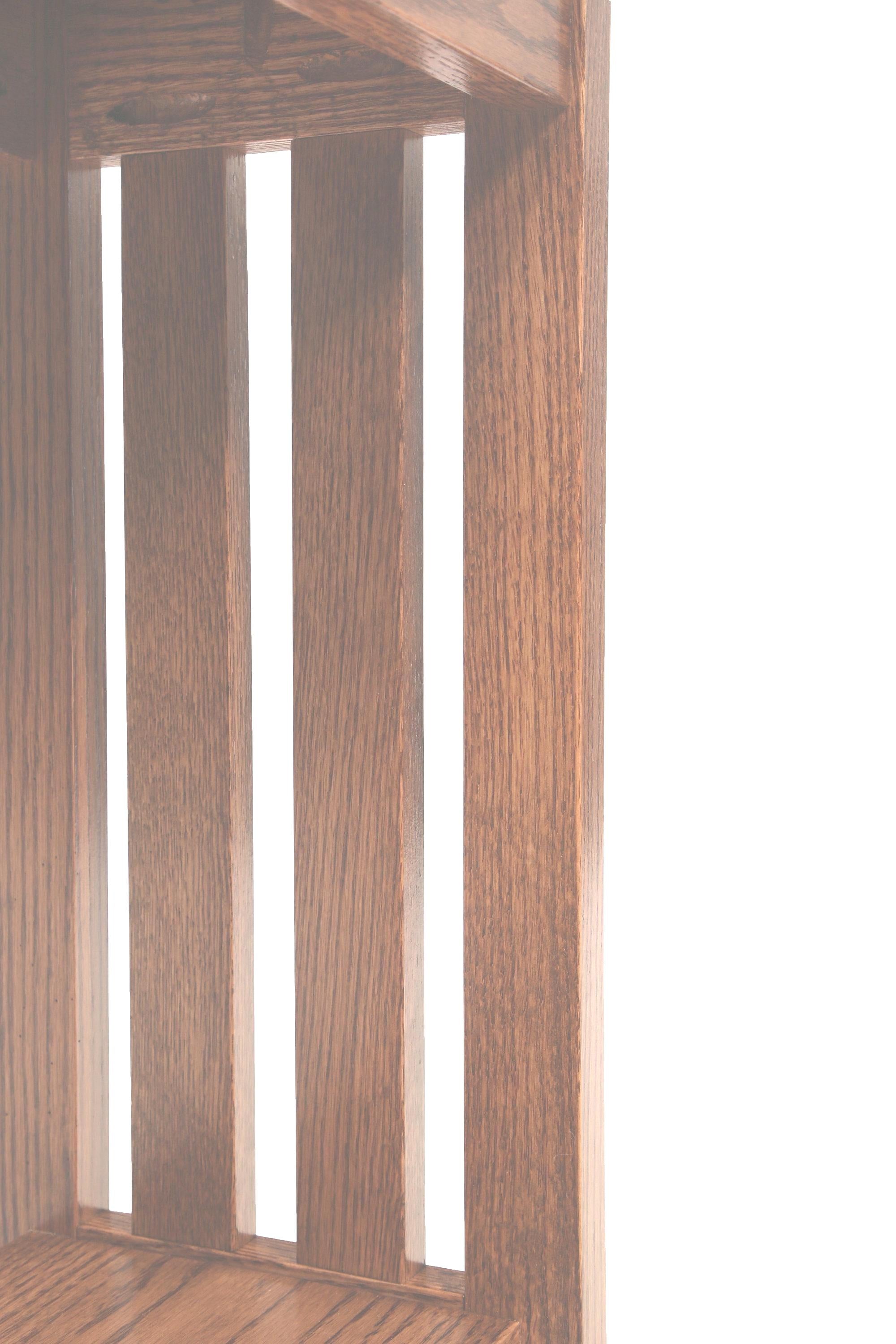 Oak End Table, Narrow Mission Style Plant Stand