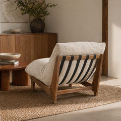 Ivory Bouclé Bean Bag Sac Chair