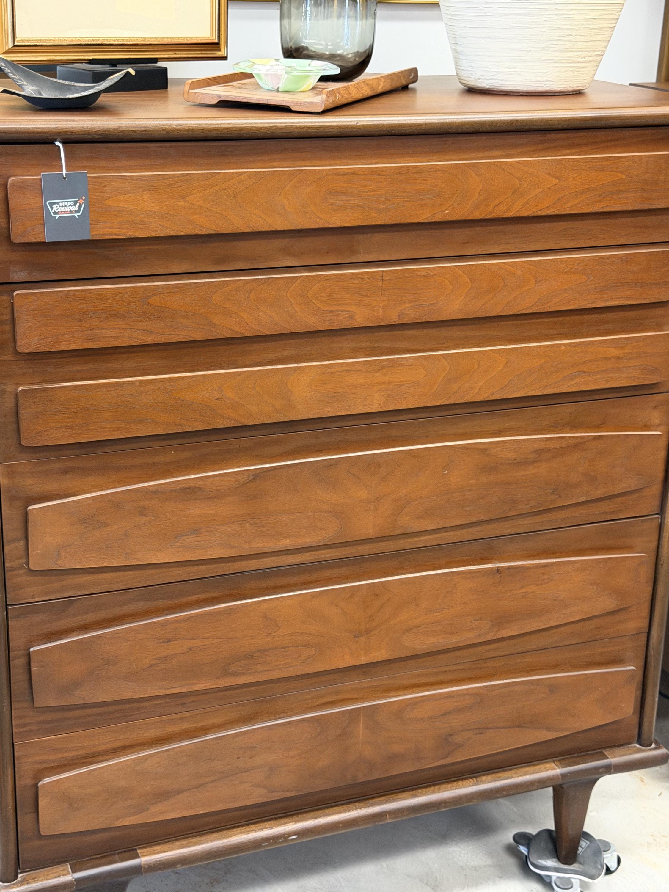 American of Martinsville Highboy Dresser Mid Century Modern Vintage