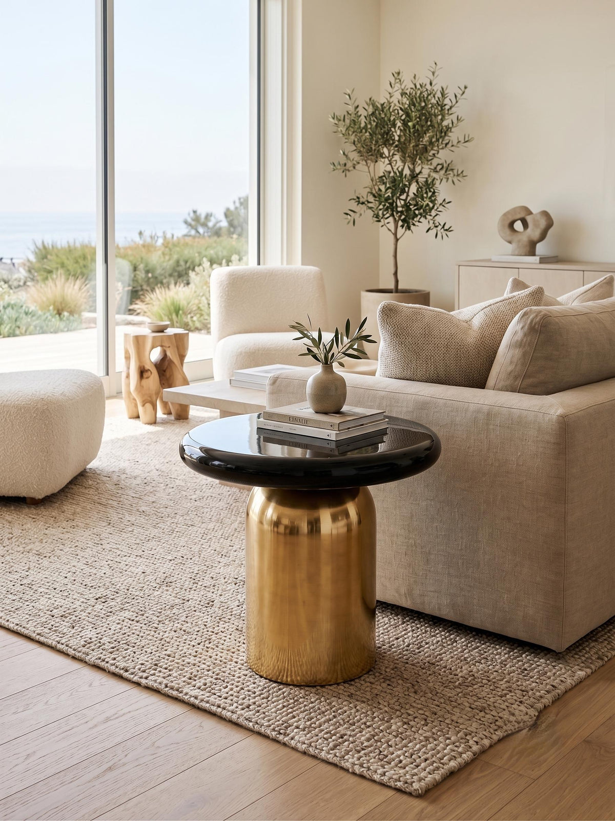 Cylindrical Tyre Modern Side Table